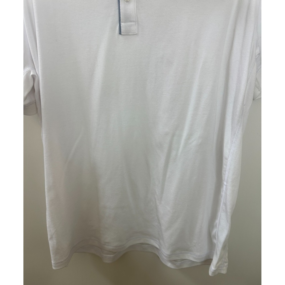 NEW J. Crew Men's Coolmax Performance Polo Shirt White Large Preppy Golf Travel - Picture 5 of 8